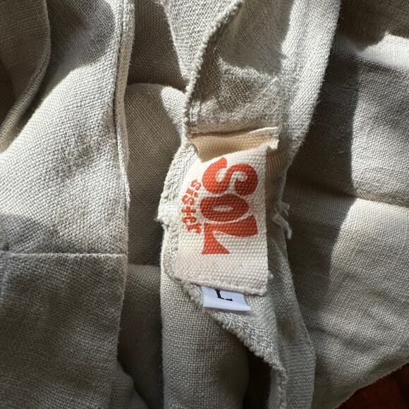 Sol Sister Linen Cream V-Neck Jumpsuit - Picture 9 of 10